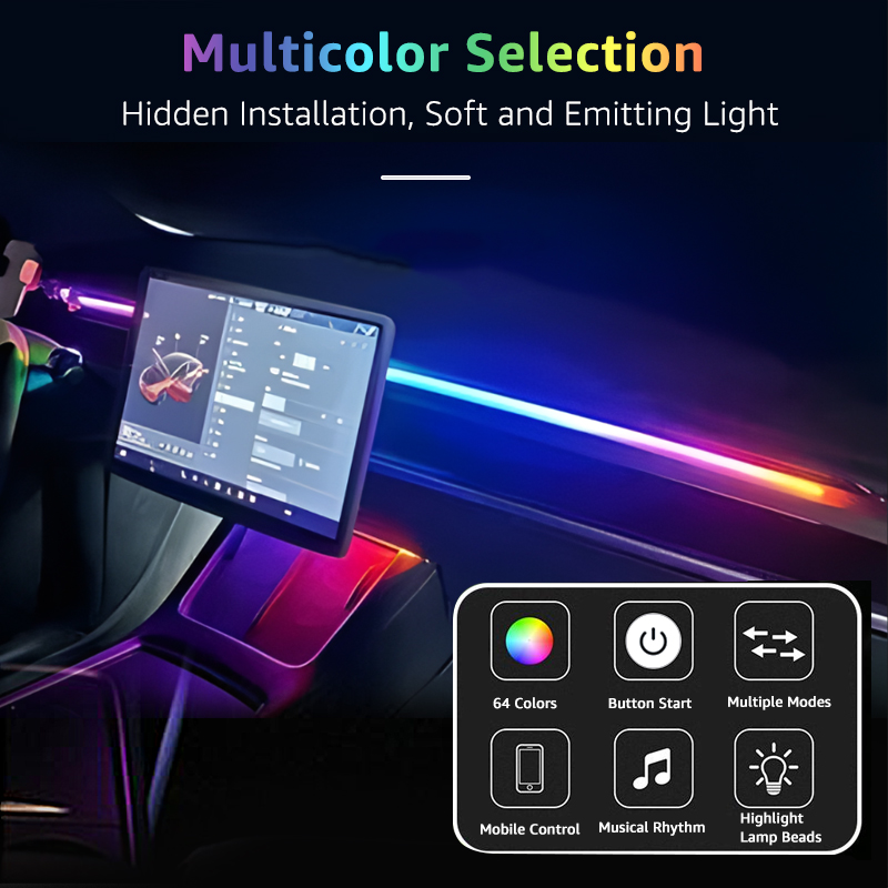 78inch 200cm 150cm LED Car Amb - Led Ambient Interior Car Lights App Control 评论和价格