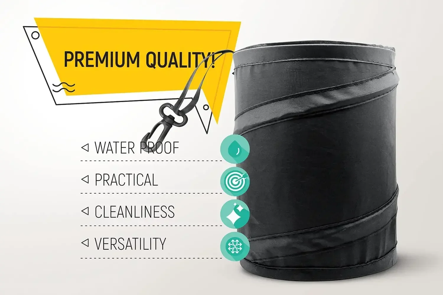 Car Trash Can, Portable Garbag - Waterproof Car Trash Can With Lid 评论和价格