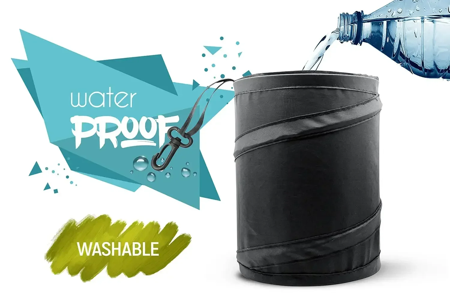 Car Trash Can, Portable Garbag - Waterproof Car Trash Can With Lid 评论和价格